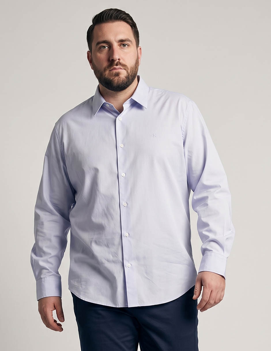 Camisa casual calvin klein manga larga para hombre