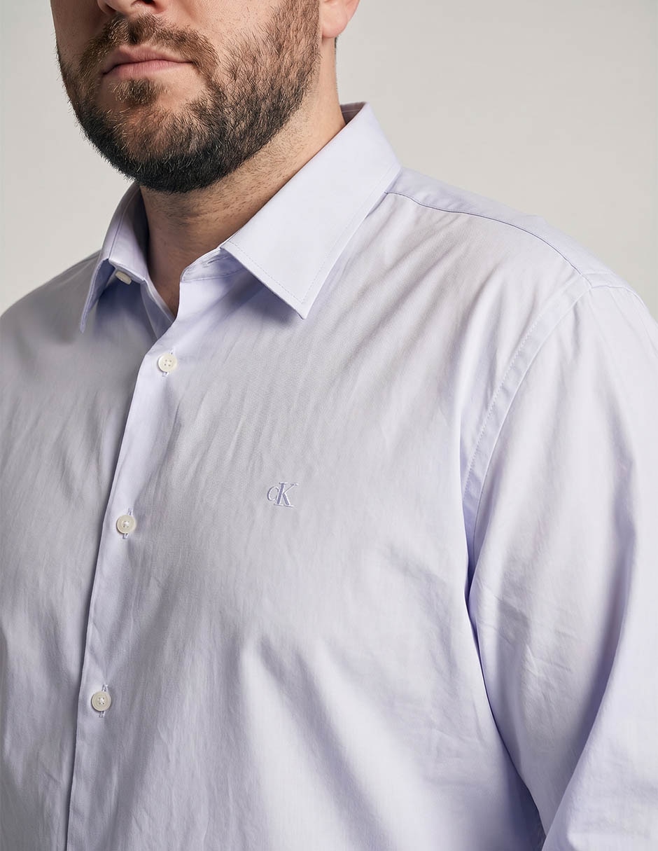 Camisa casual calvin klein manga larga para hombre