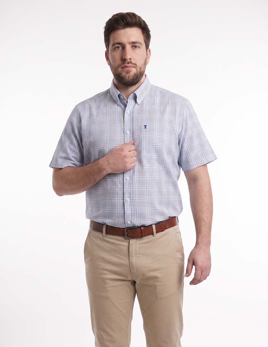 Camisa casual manga corta para hombre