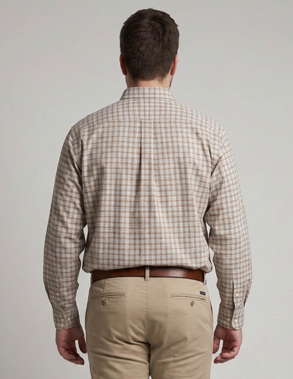 Camisa casual de algodón manga larga para hombre 2