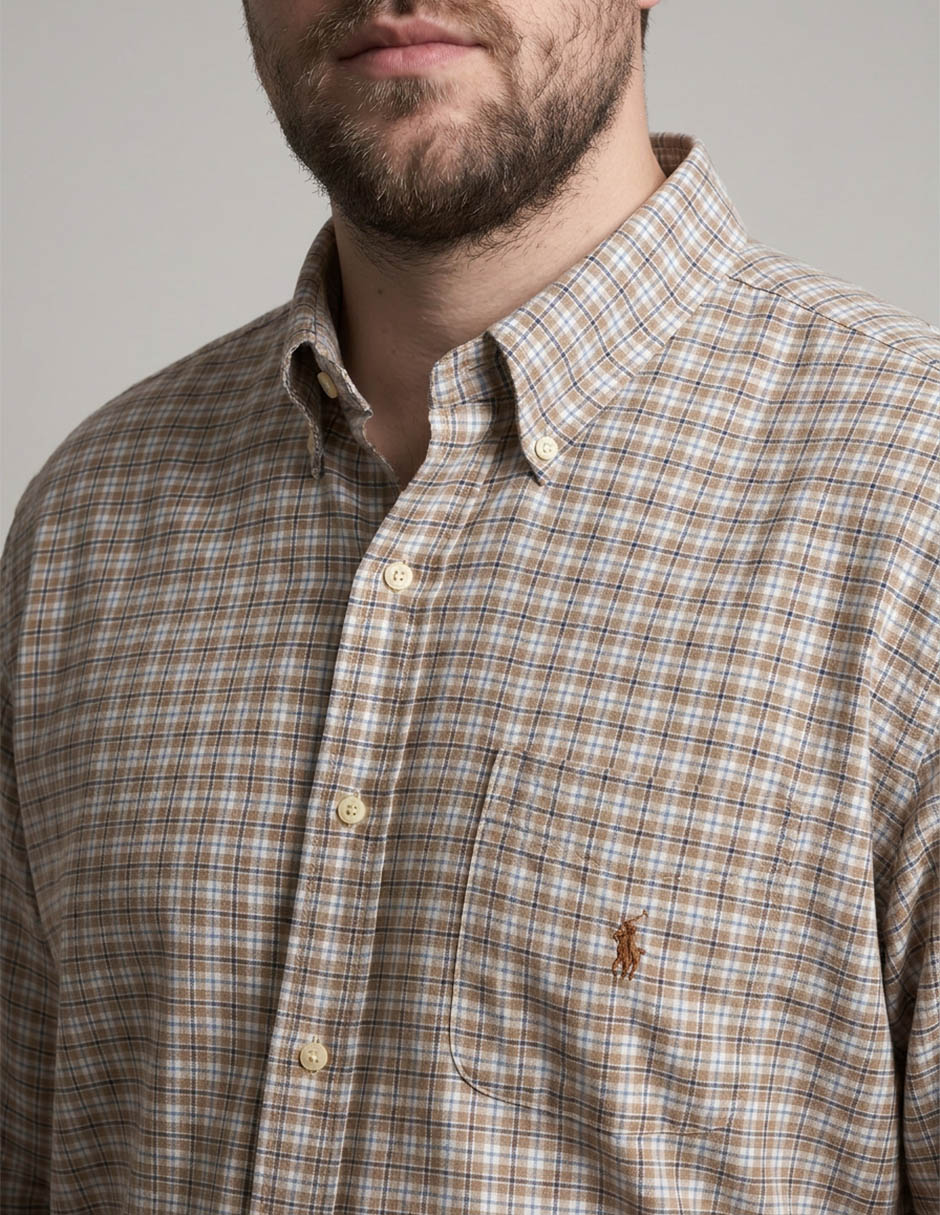 Camisa casual de algodón manga larga para hombre 3