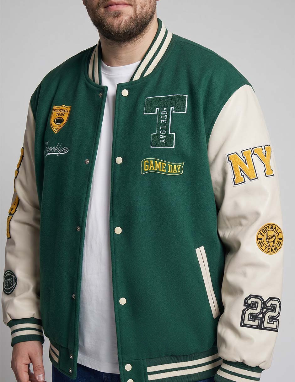 Chamarra bomber that's it cuello a contraste para hombre