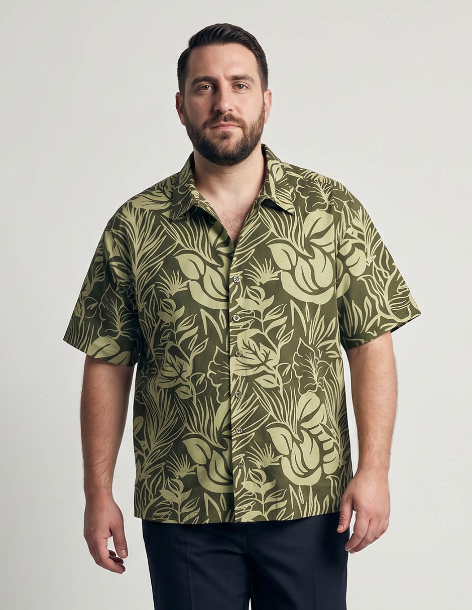 Camisa casual de algodón para hombre