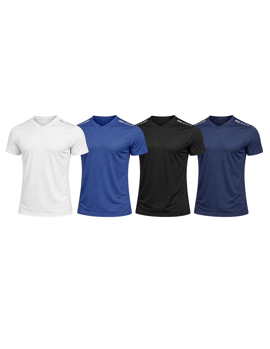 Set playera Coleccion cuello V para hombre Set playera Coleccion cuello V para hombre