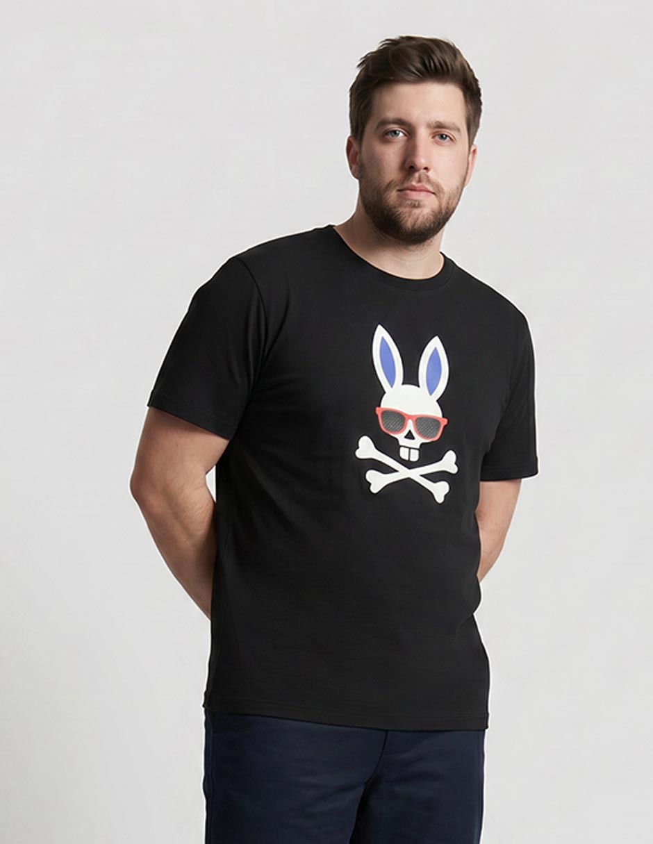 Playera Psycho Bunny cuello redondo para hombre