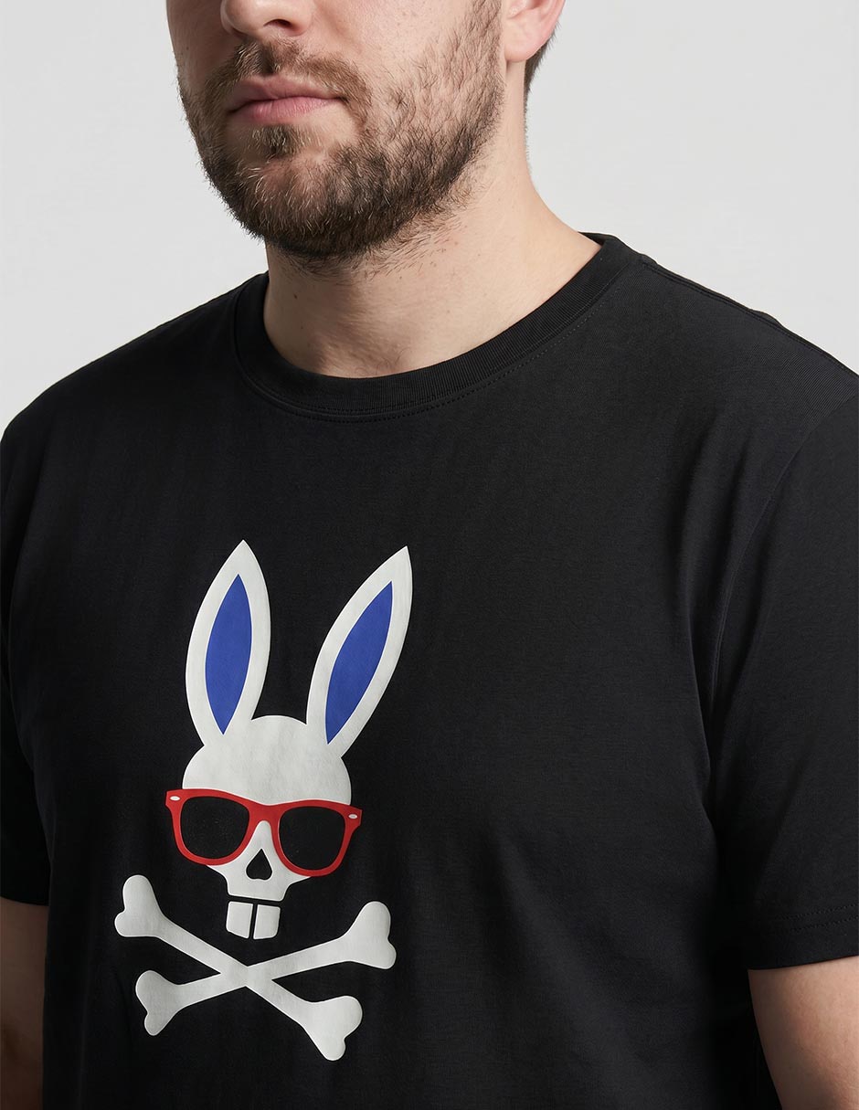 Playera Psycho Bunny cuello redondo para hombre