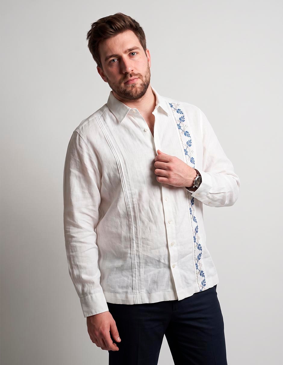 Guayabera manga larga para hombre Guayabera manga larga para hombre