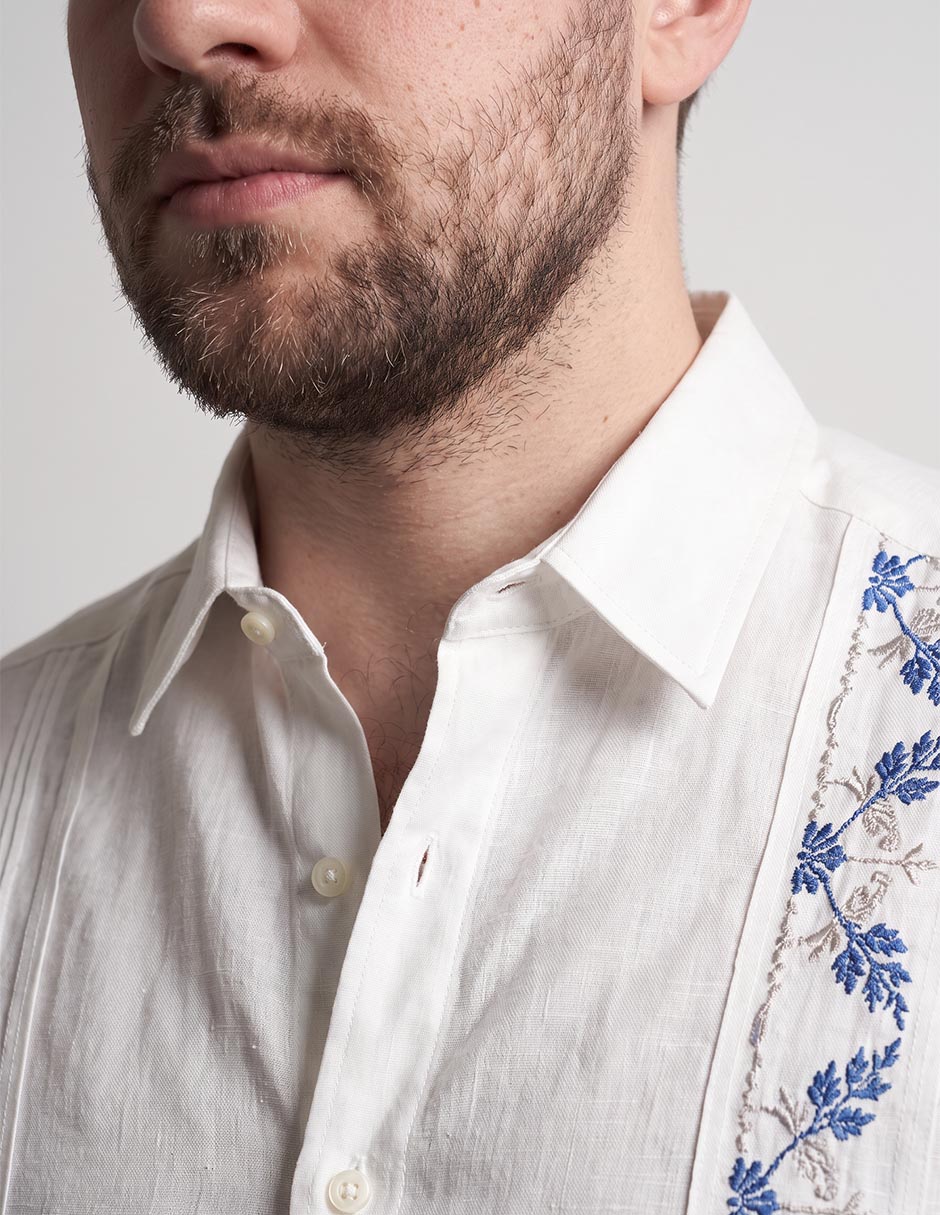 Guayabera manga larga para hombre 2