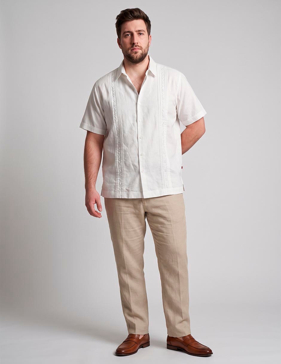 Guayabera manga corta para hombre