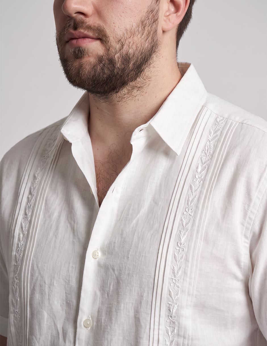 Guayabera manga corta para hombre 2
