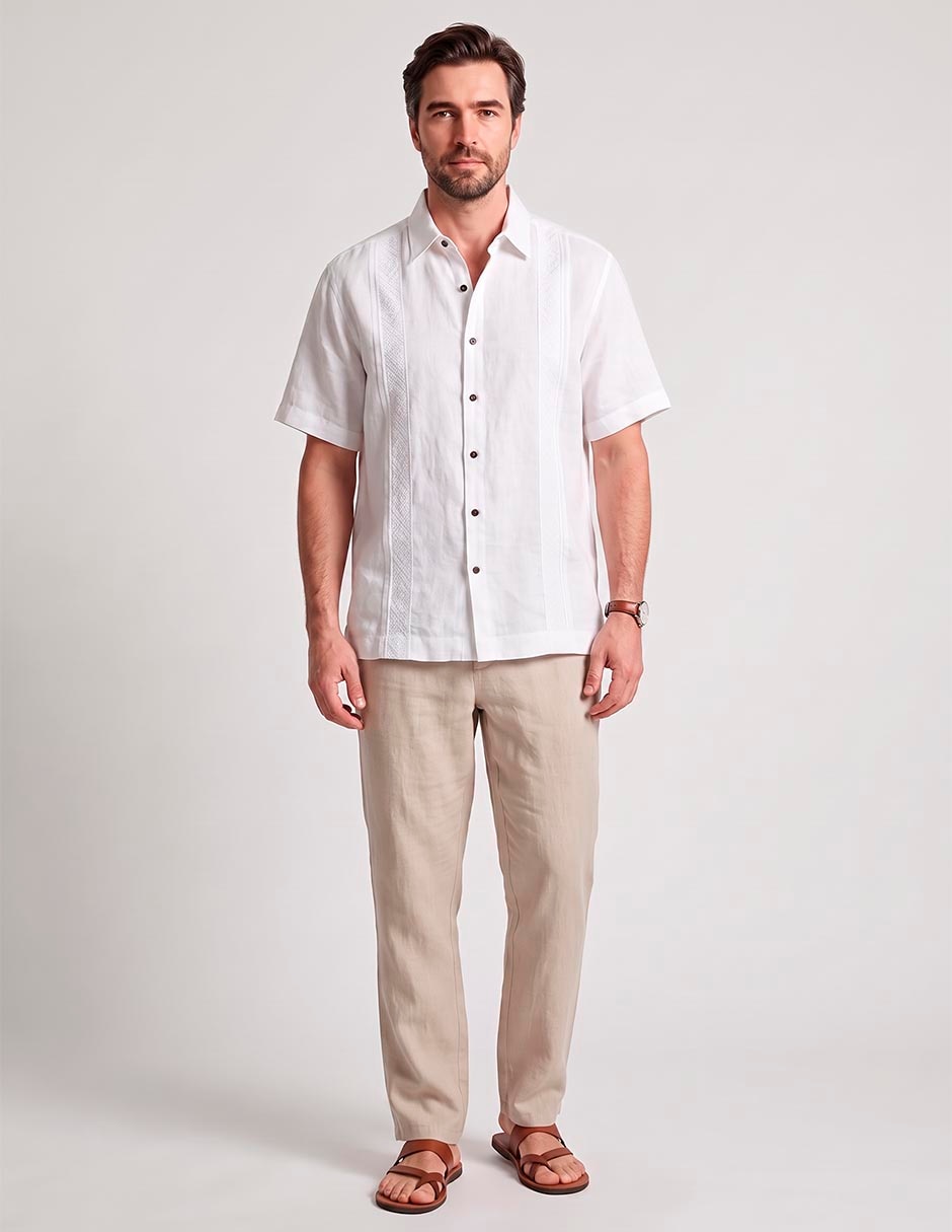 Guayabera manga corta para hombre