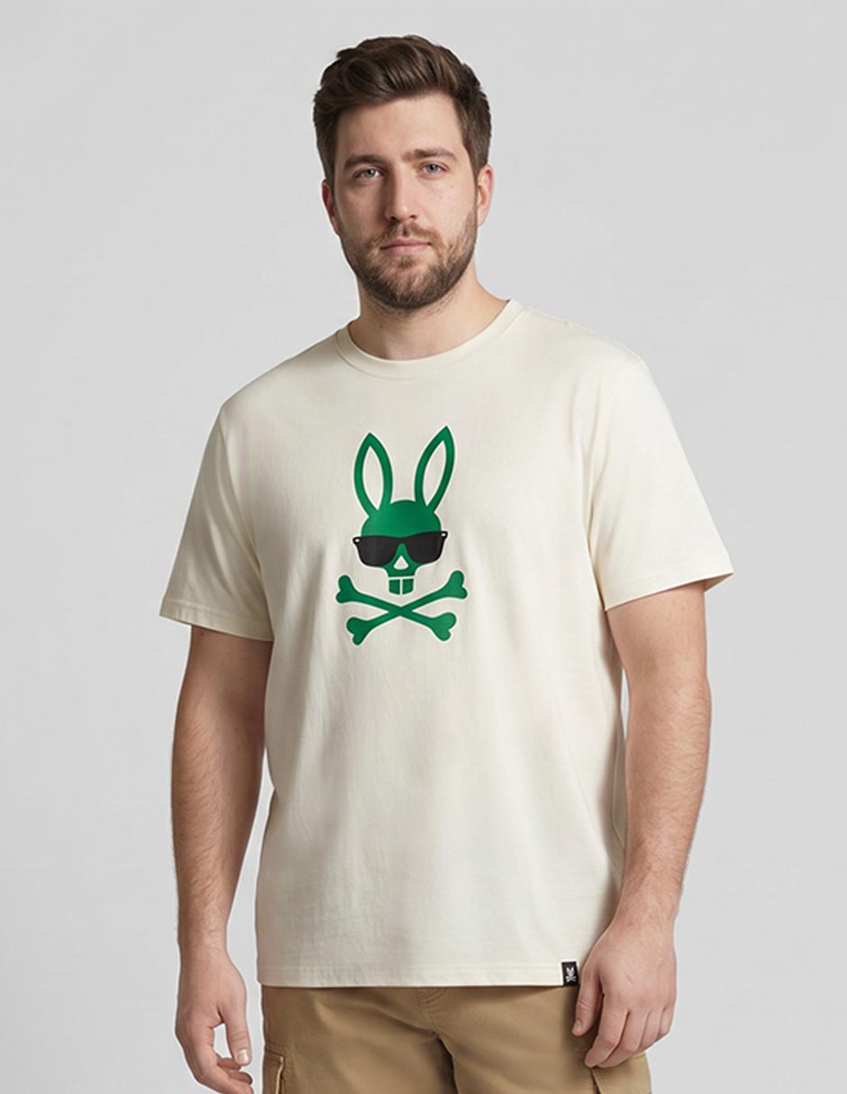 Playera Pyscho Bunny cuello redondo para hombre