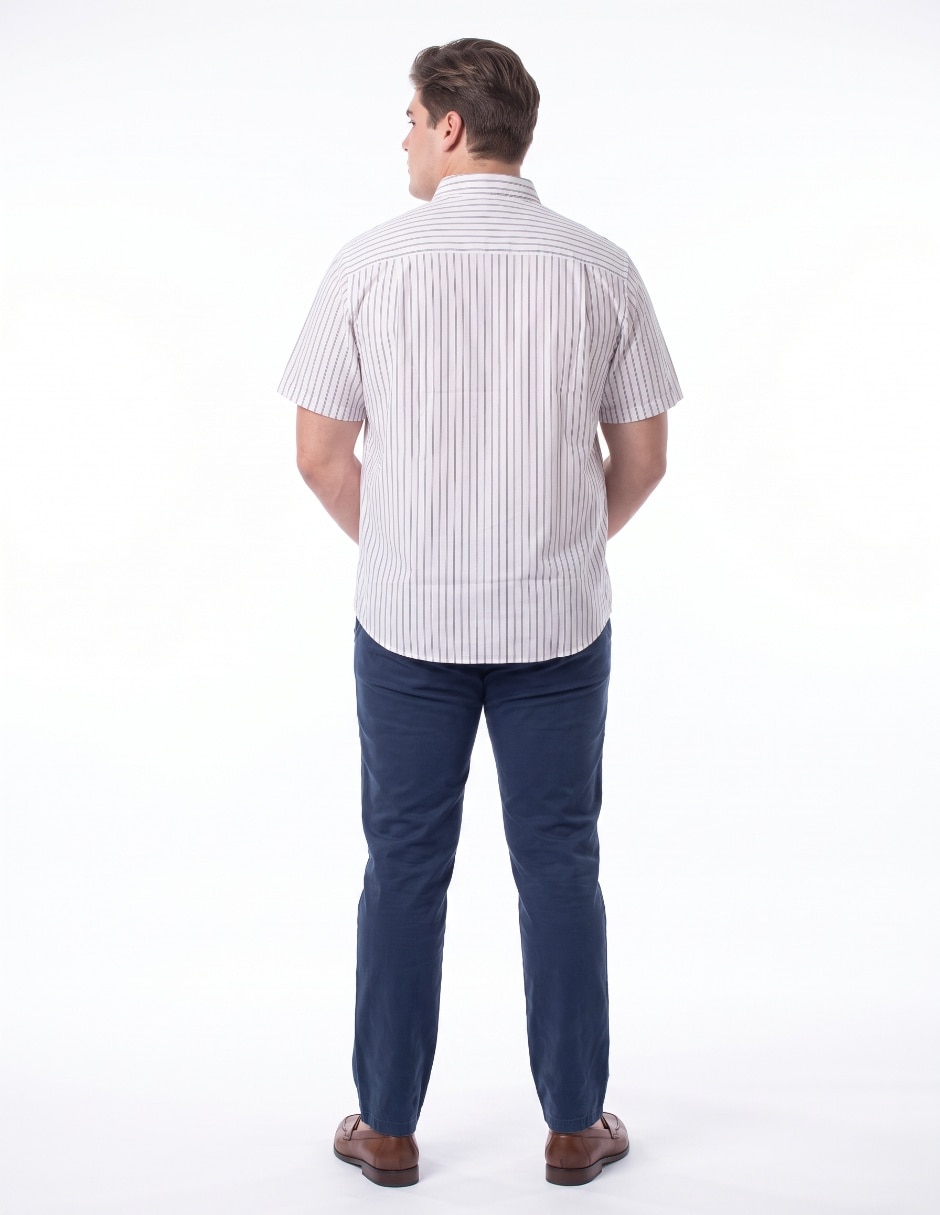 Camisa casual manga coerta para hombre 2