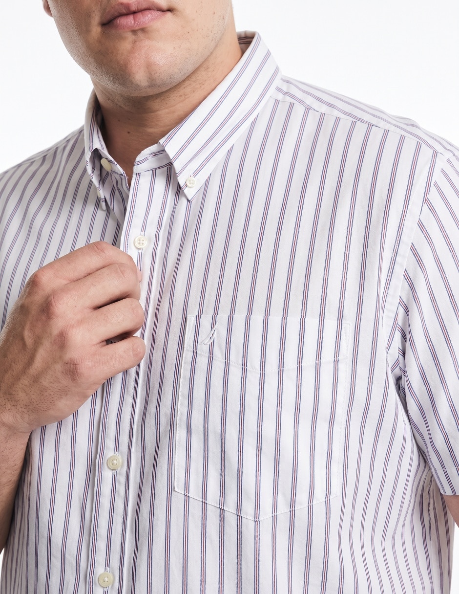 Camisa casual manga coerta para hombre 4