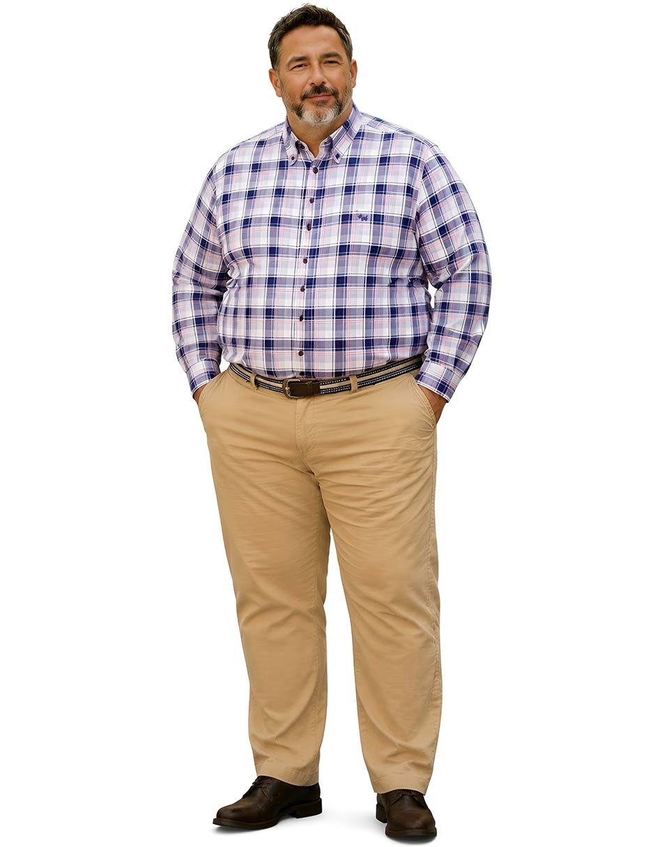 Camisa casual manga larga para hombre