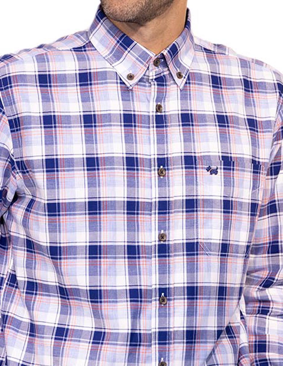 Camisa casual manga larga para hombre