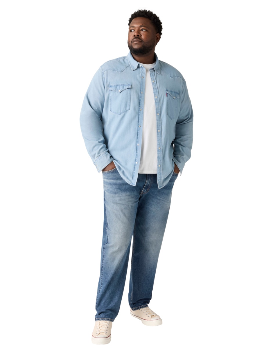 Jeans regular 502 lavado medio para hombre 4