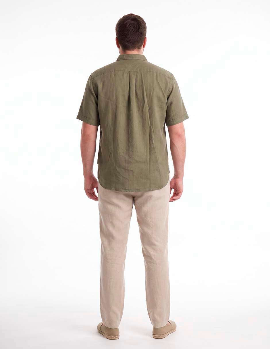 Camisa casual manga corta para hombre 4