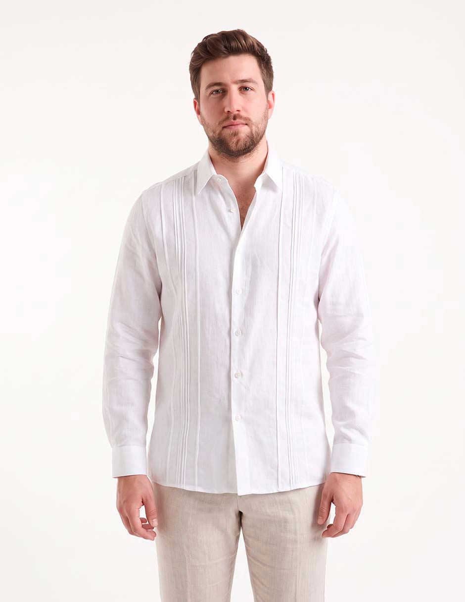 Guayabera manga larga para hombre 5