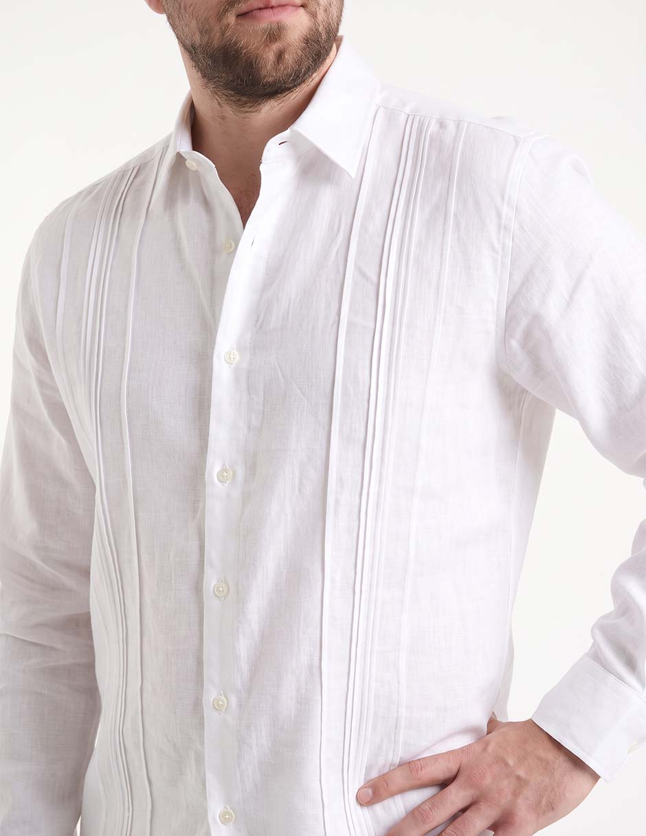 Guayabera manga larga para hombre 2