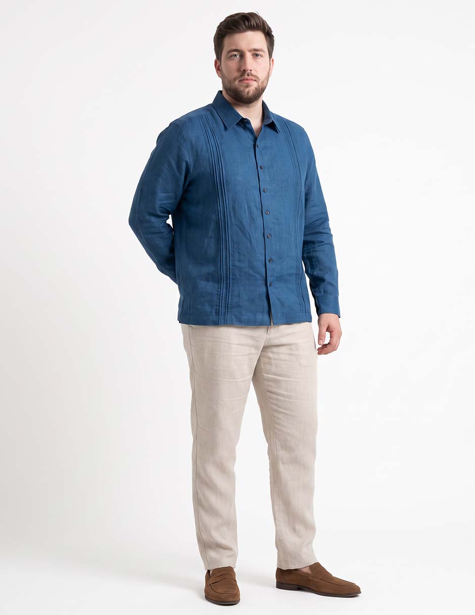 Guayabera manga larga para hombre