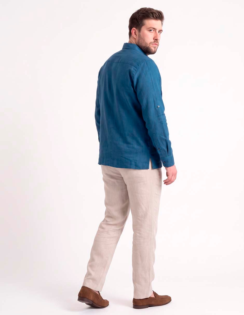Guayabera manga larga para hombre 5