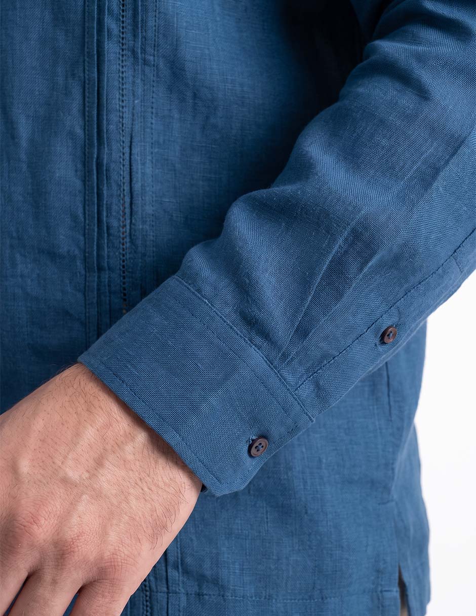Guayabera manga larga para hombre 3
