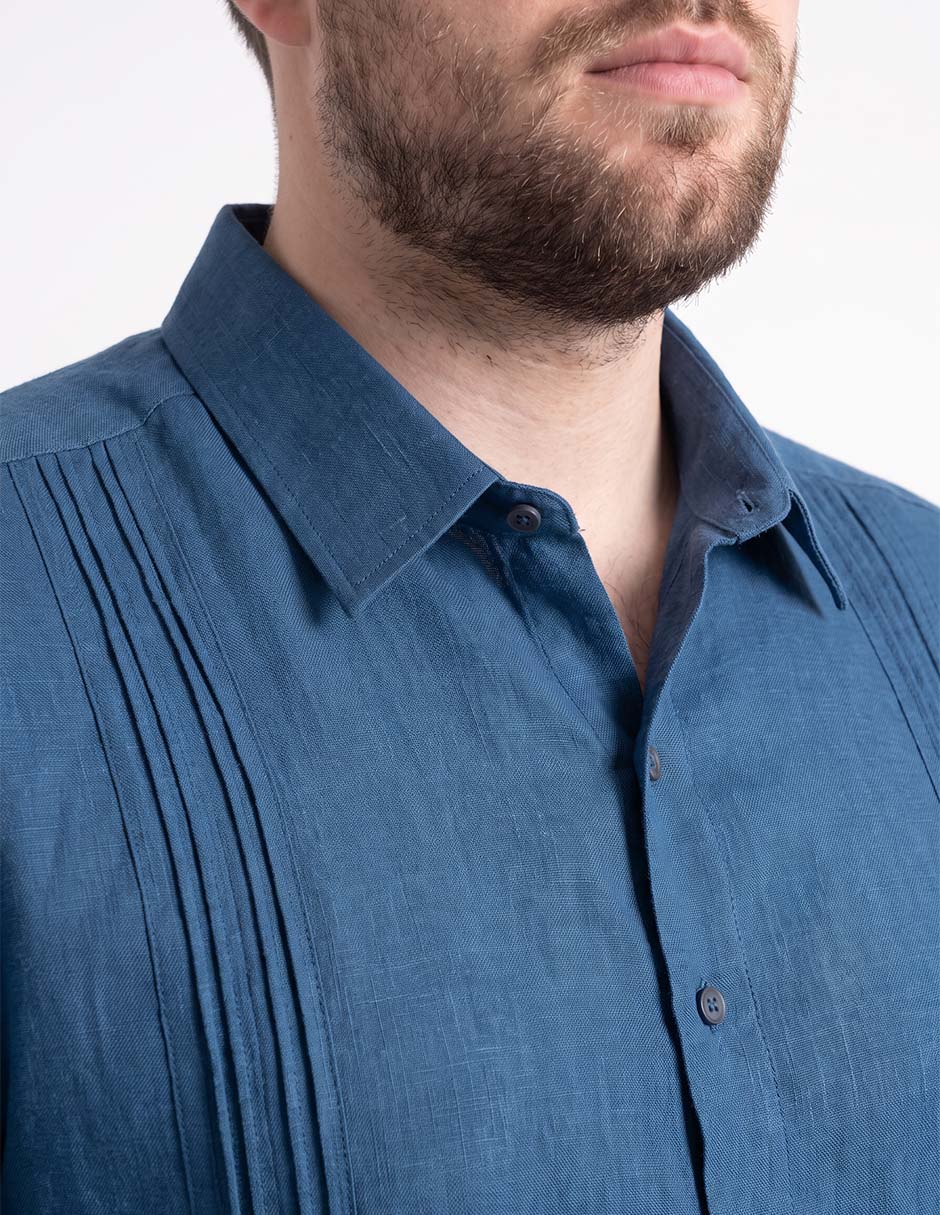Guayabera manga larga para hombre 2