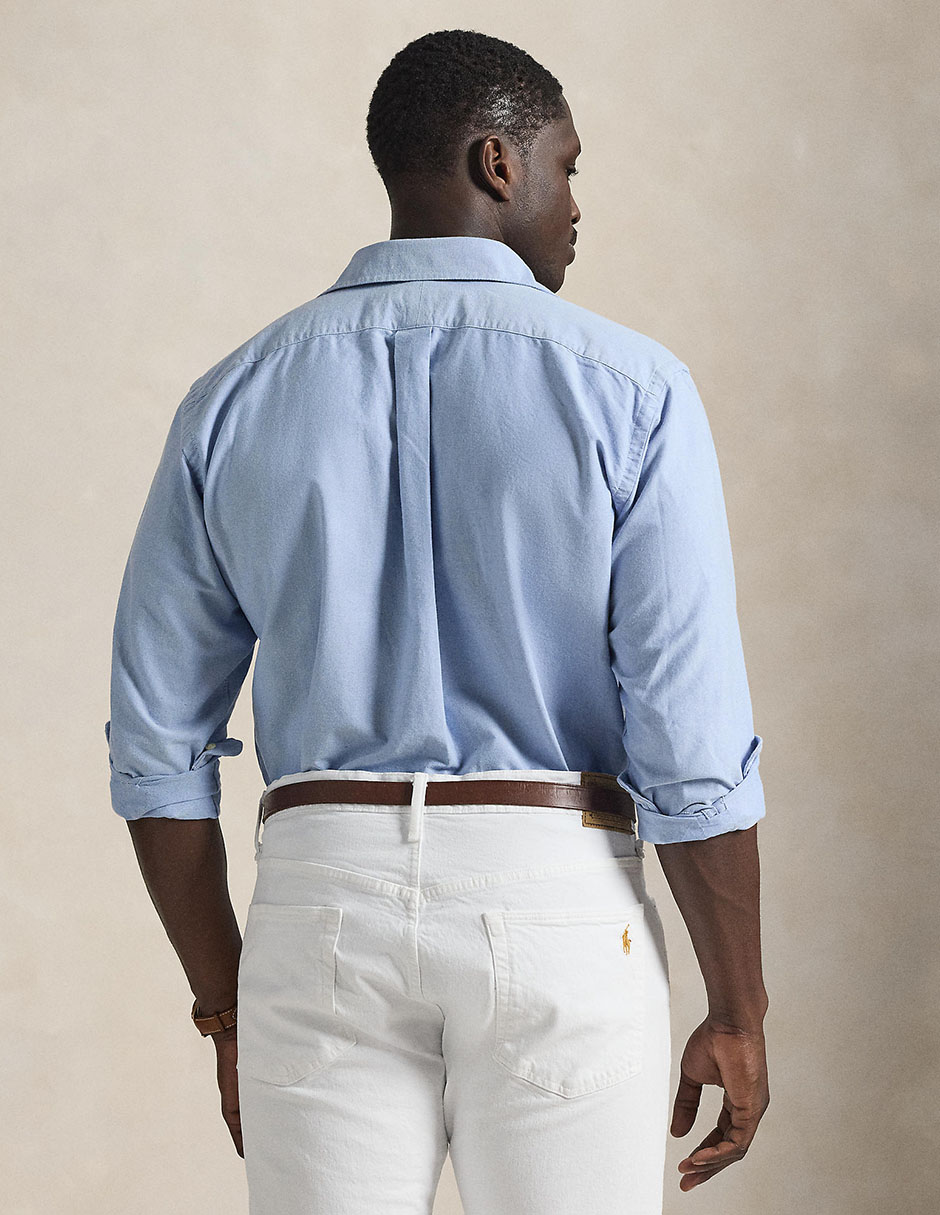 Camisa de vestir de algodón manga larga para hombre 4