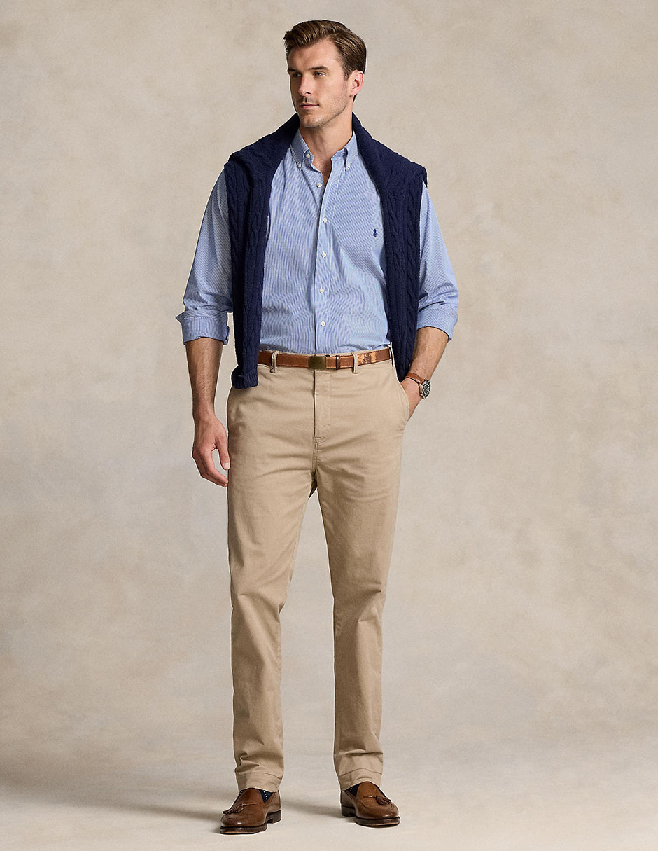 Pantalón de vestir straight de algodón para hombre 3