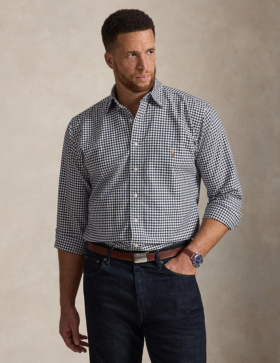 Camisa casual de algodón manga larga para hombre Camisa casual de algodón manga larga para hombre