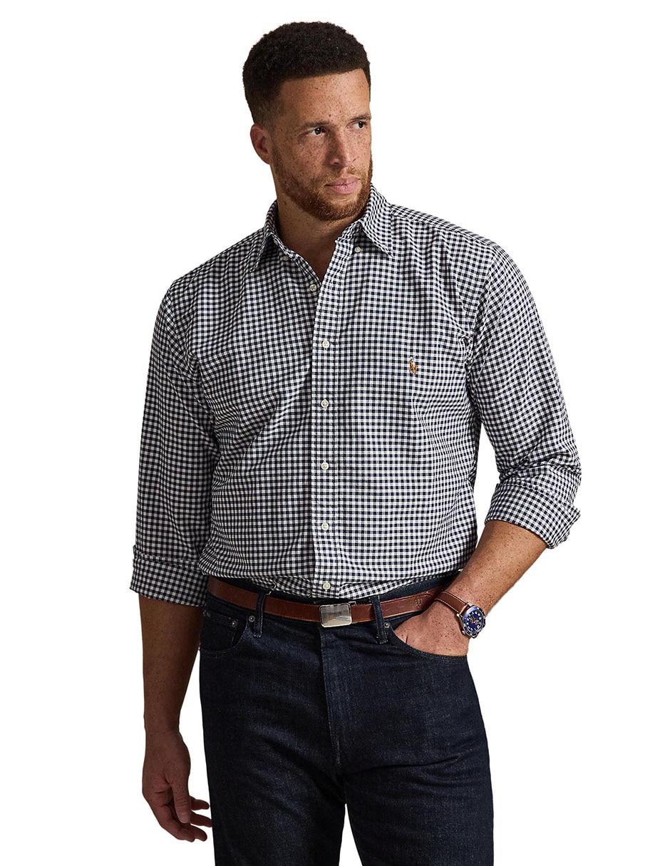 Camisa casual de algodón manga larga para hombre 10