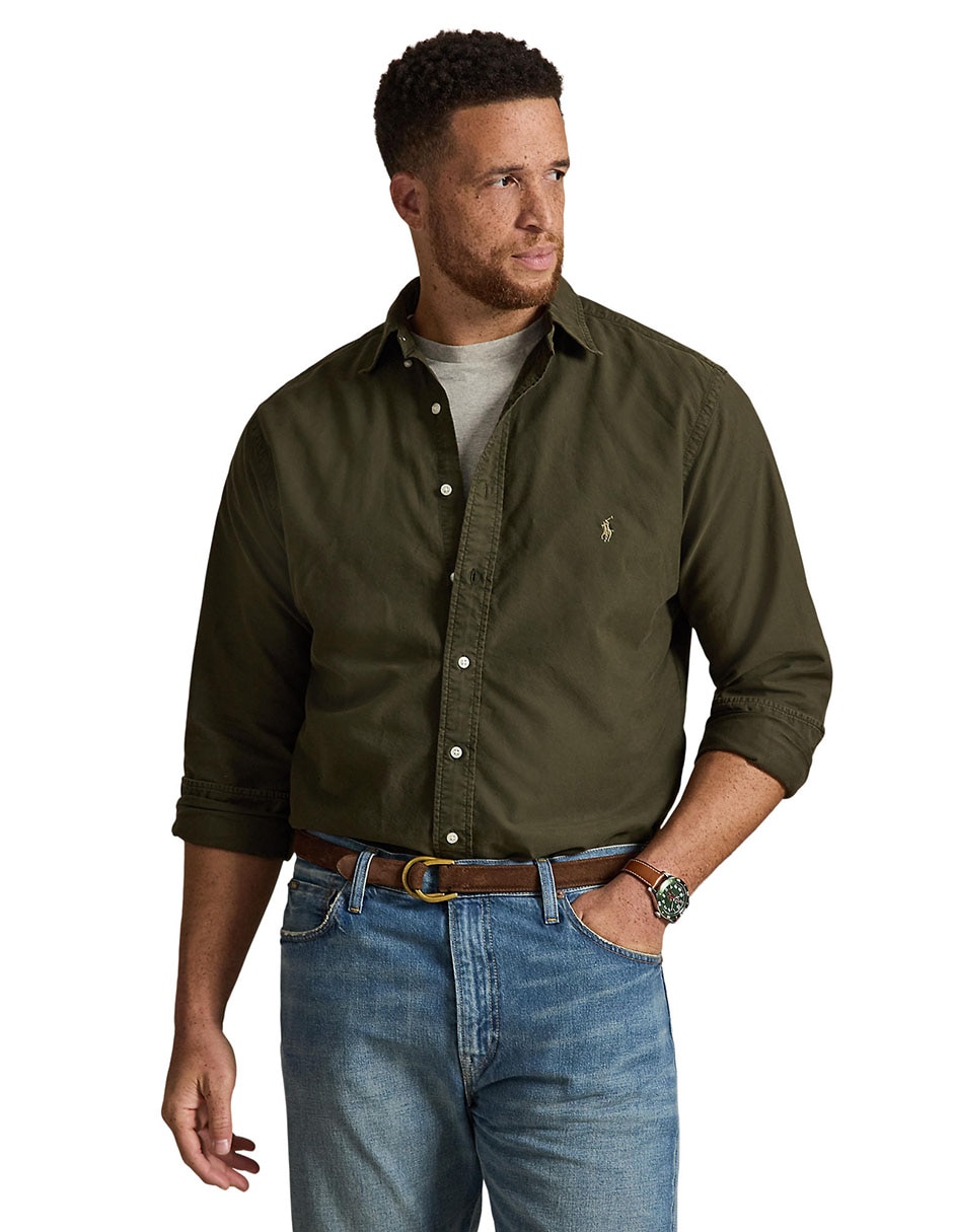 Camisa casual de algodón manga larga para hombre 2