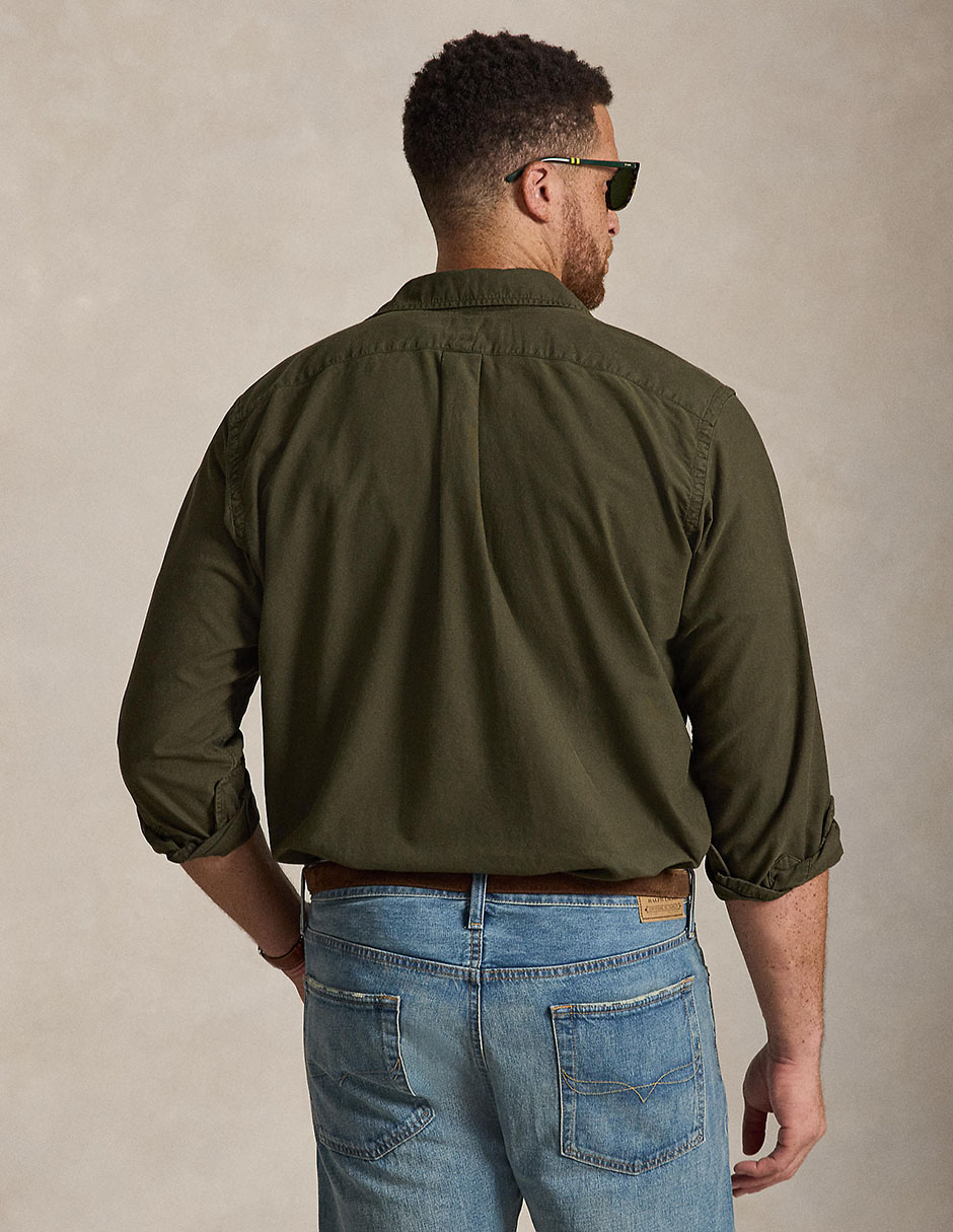 Camisa casual de algodón manga larga para hombre 9