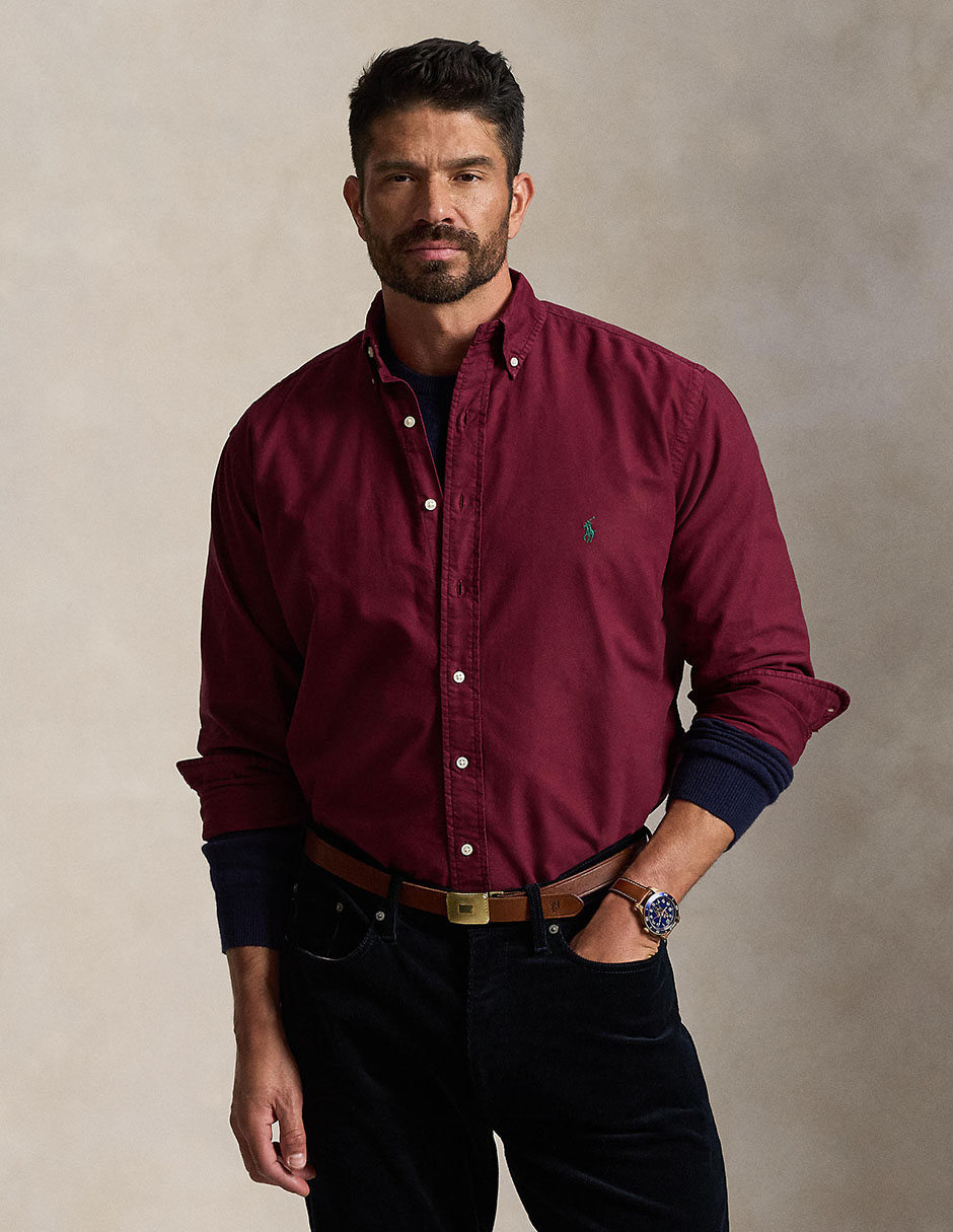 Camisa formal de algodón manga larga para hombre Camisa formal de algodón manga larga para hombre