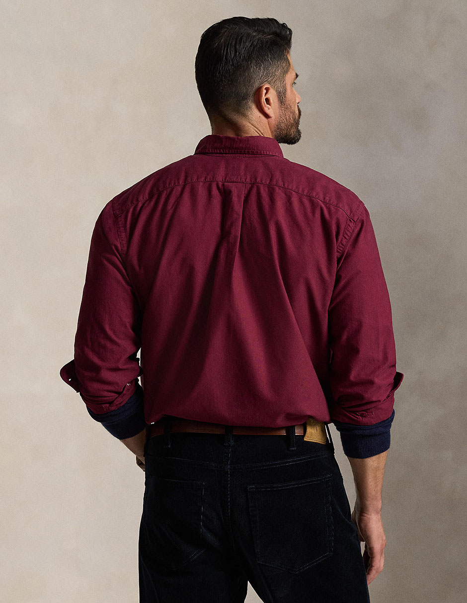 Camisa formal de algodón manga larga para hombre 2