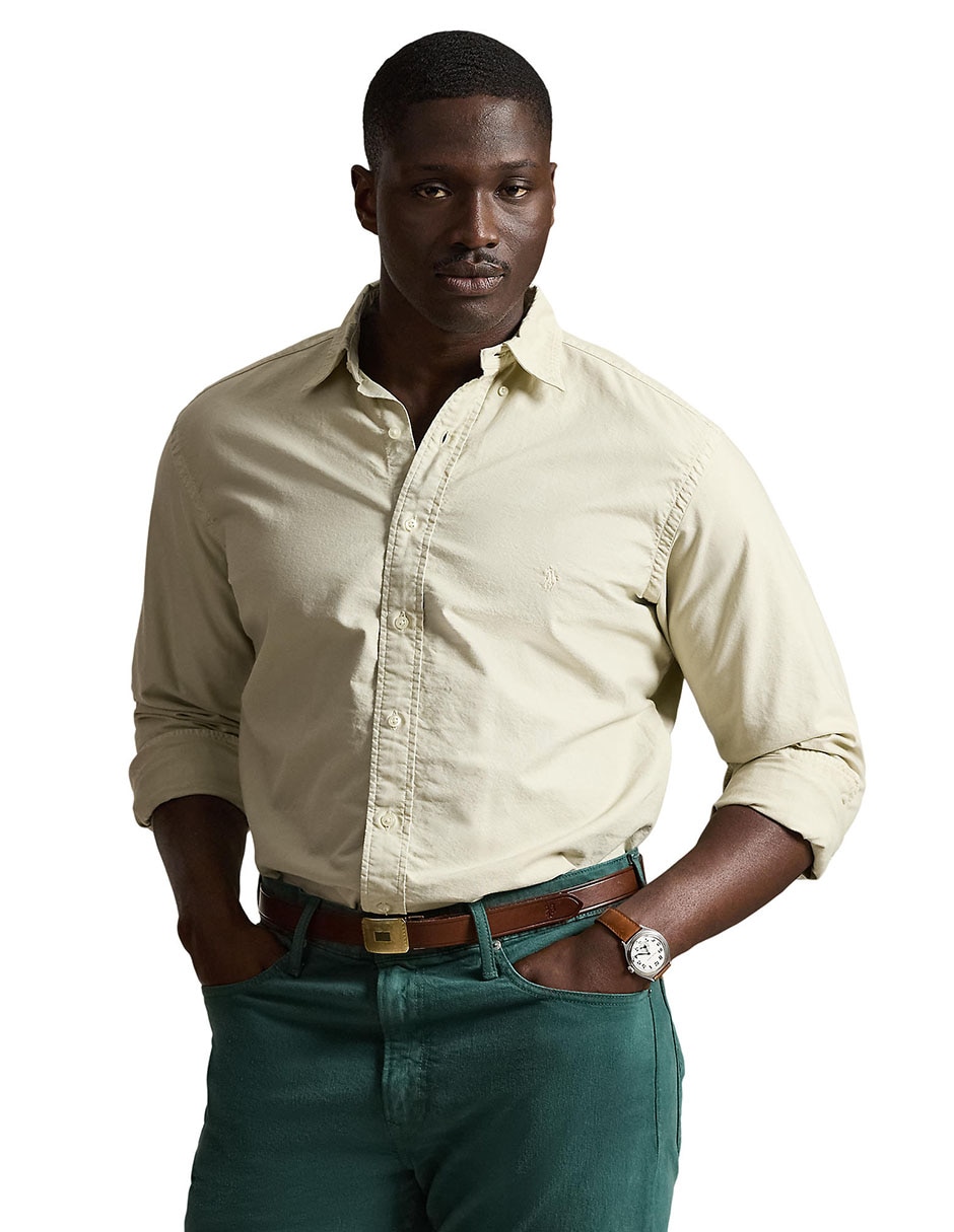 Camisa casual de algodón manga larga para hombre 2