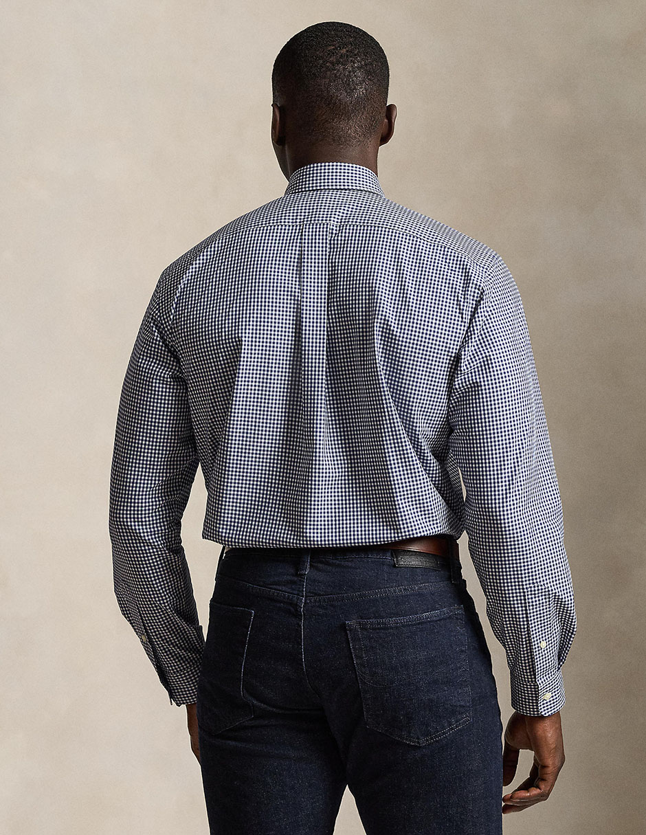 Camisa business casual de algodón manga larga para hombre 8