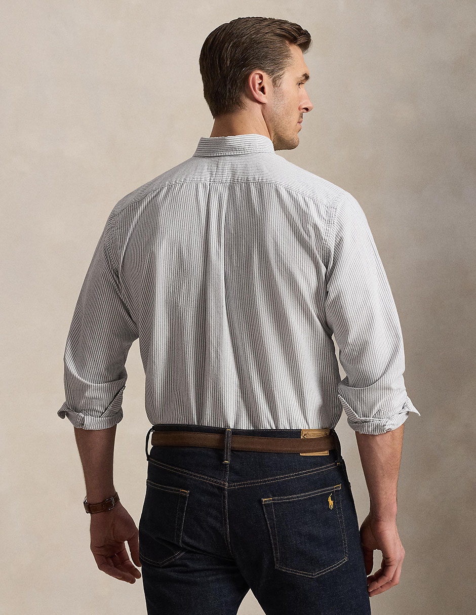 Camisa casual de algodón manga larga para hombre 6