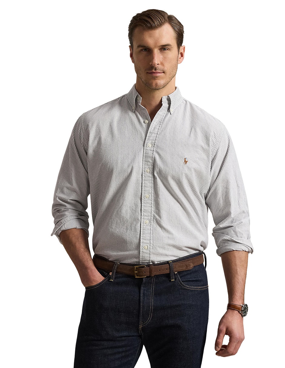 Camisa casual de algodón manga larga para hombre 2