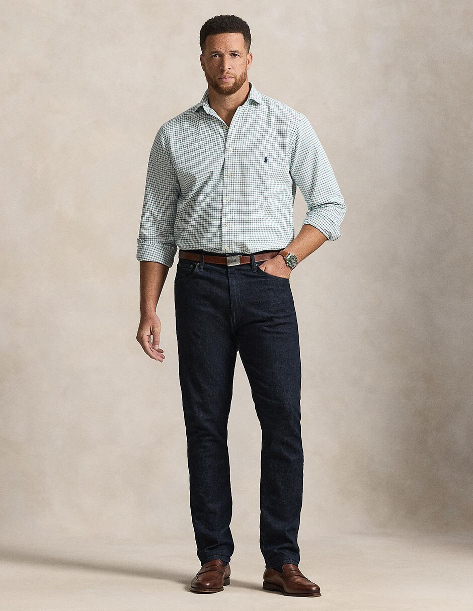 Camisa casual de algodón manga larga para hombre