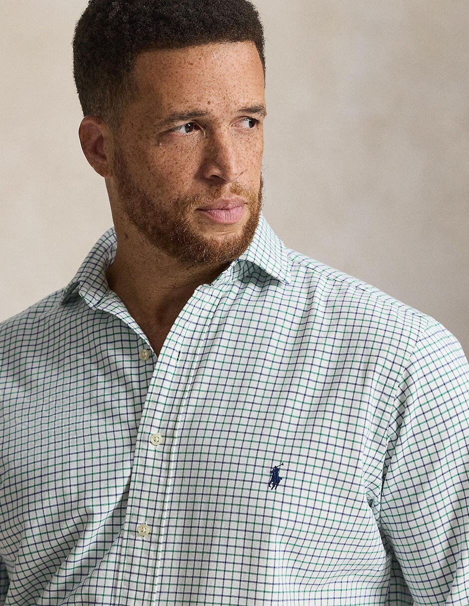 Camisa casual de algodón manga larga para hombre 4