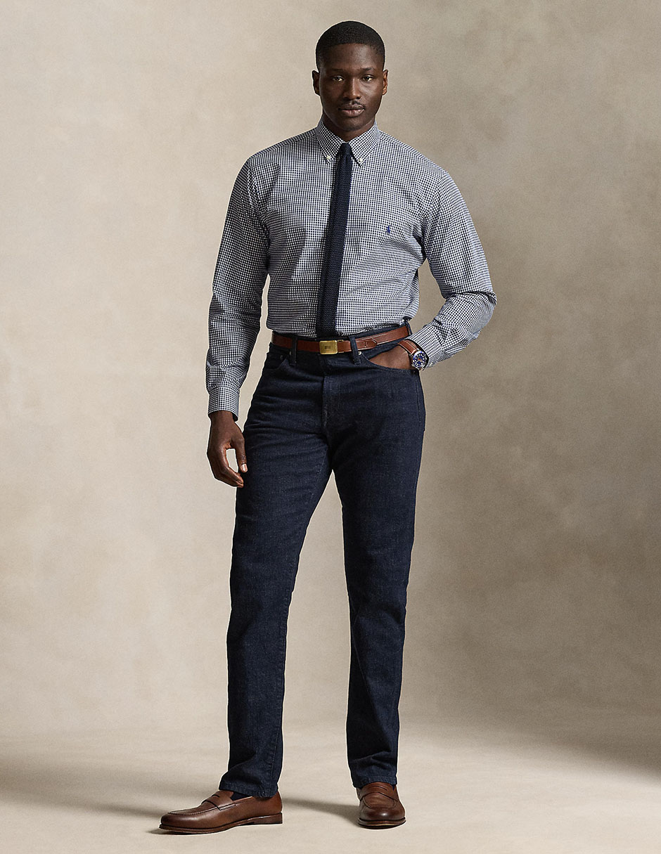 Camisa business casual de algodón manga larga para hombre 10