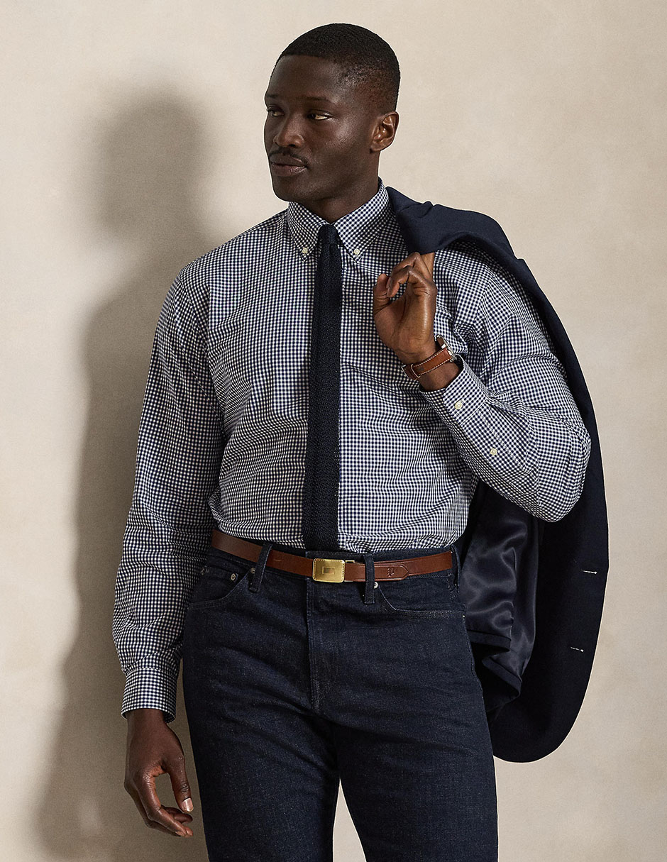 Camisa business casual de algodón manga larga para hombre 15
