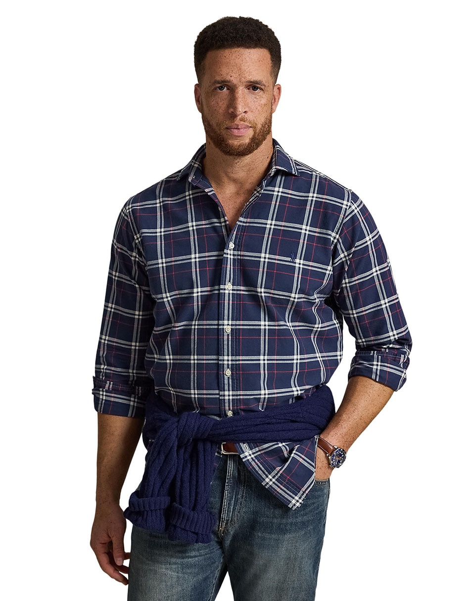 Camisa casual de algodón manga larga para hombre 2