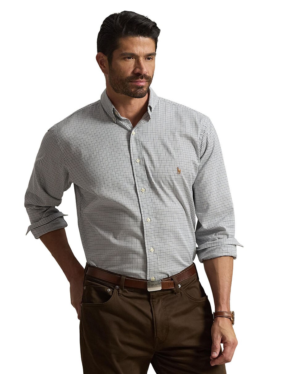 Camisa casual de algodón manga larga para hombre 9