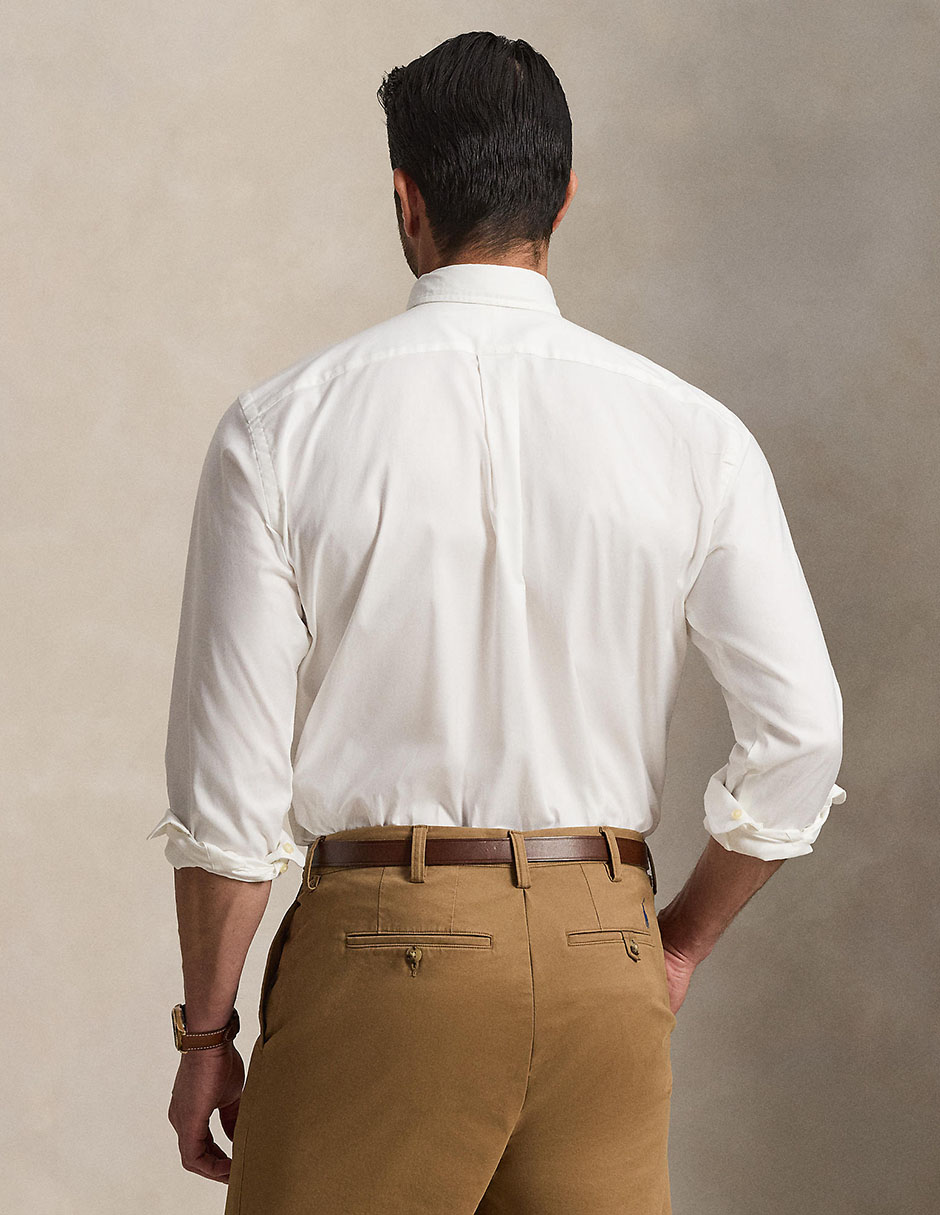 Camisa casual de algodón manga larga para hombre