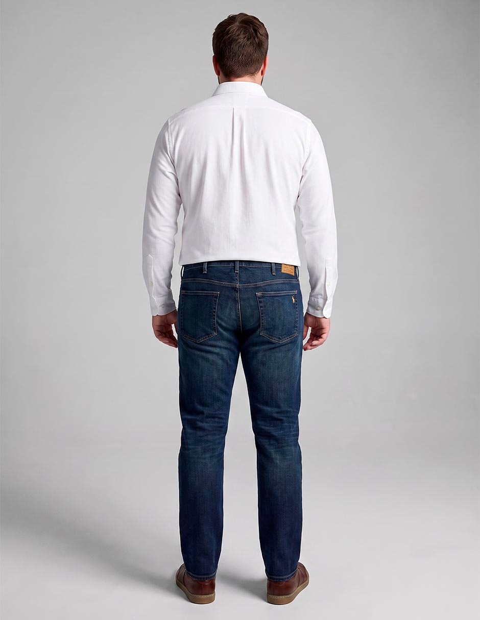 Jeans slim deslavado para hombre