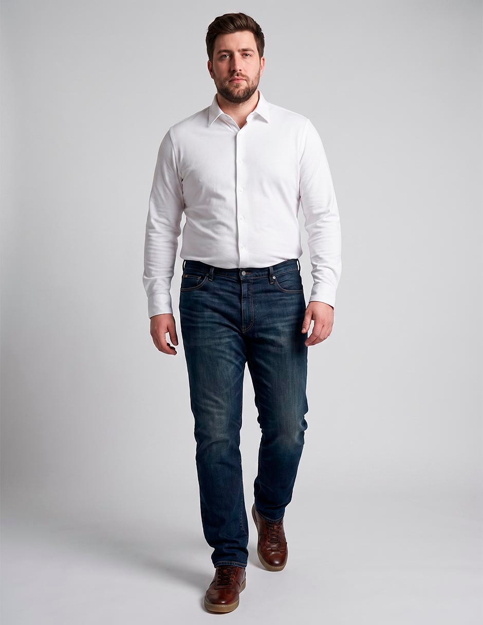 Jeans slim deslavado para hombre