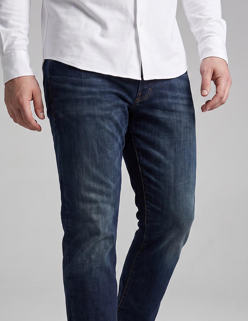Jeans slim deslavado para hombre